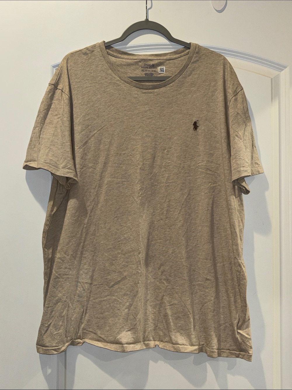 Polo by Ralph Lauren Neutral Beige Short Sleeve Logo Tee